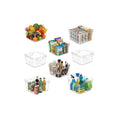 MOONEDGE 8-Pack Clear Cube Storage Bins, 10x10 Open-Top Plastic Organizer Boxes, Durable PET Containers for Closet Shelf,Pantry,Ktichen,Fridge,Playroom,Bathroom and Whole Home Organization